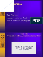 Tom Paleczny Manager Health and Safety Walker Industries Holdings LTD.