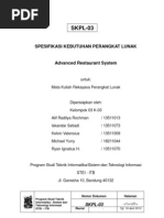 Download SKPL Advanced Restaurant System by Iskandar Setiadi SN137400492 doc pdf