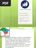 Dicionário Geográfico