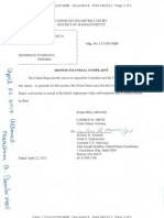 Dzhokhar Tsarnaev Criminal Complaint and Affidavit