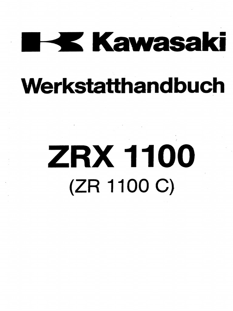 Kawasaki Zrx1100 ZR 1100 C Service Manual German | PDF