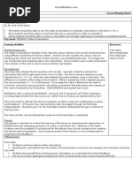 Download Lesson Plan Bodmas by Jonathan Robinson SN137418347 doc pdf