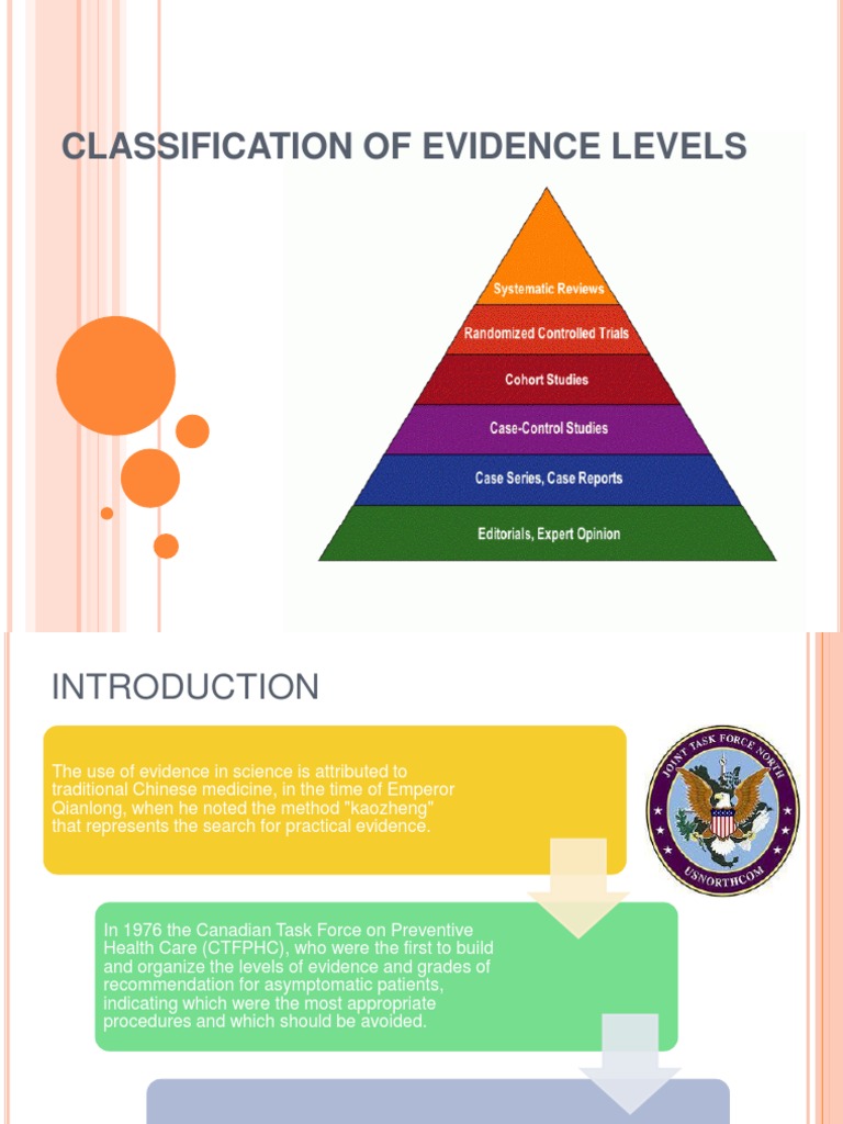 Classification of Evidence Levels | PDF | Evidence Based Medicine |  Randomized Controlled Trial