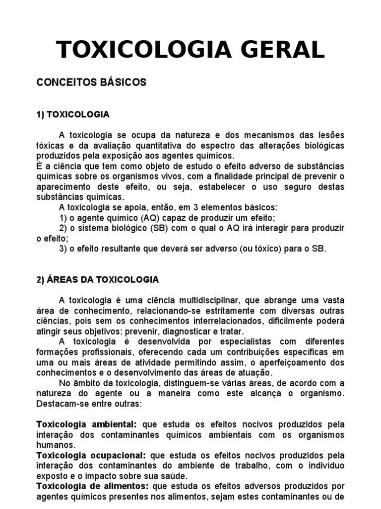 Toxicologia: à procura da dose perfeita