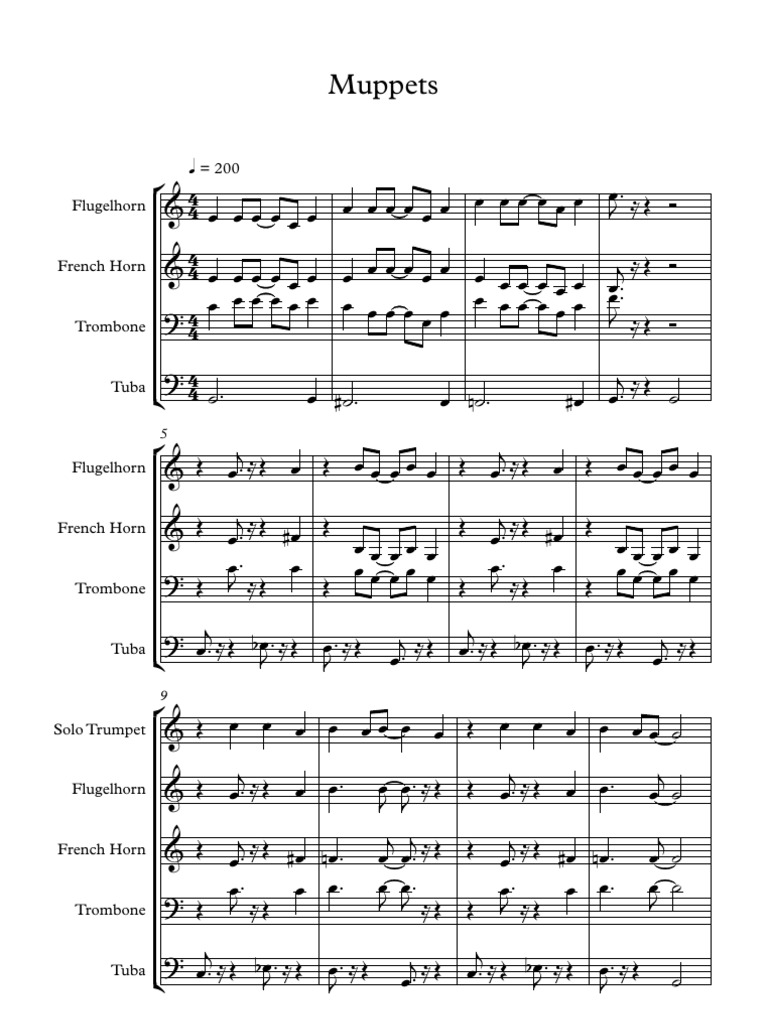 Muppets Score and Parts | PDF | Production musicale | Organologie