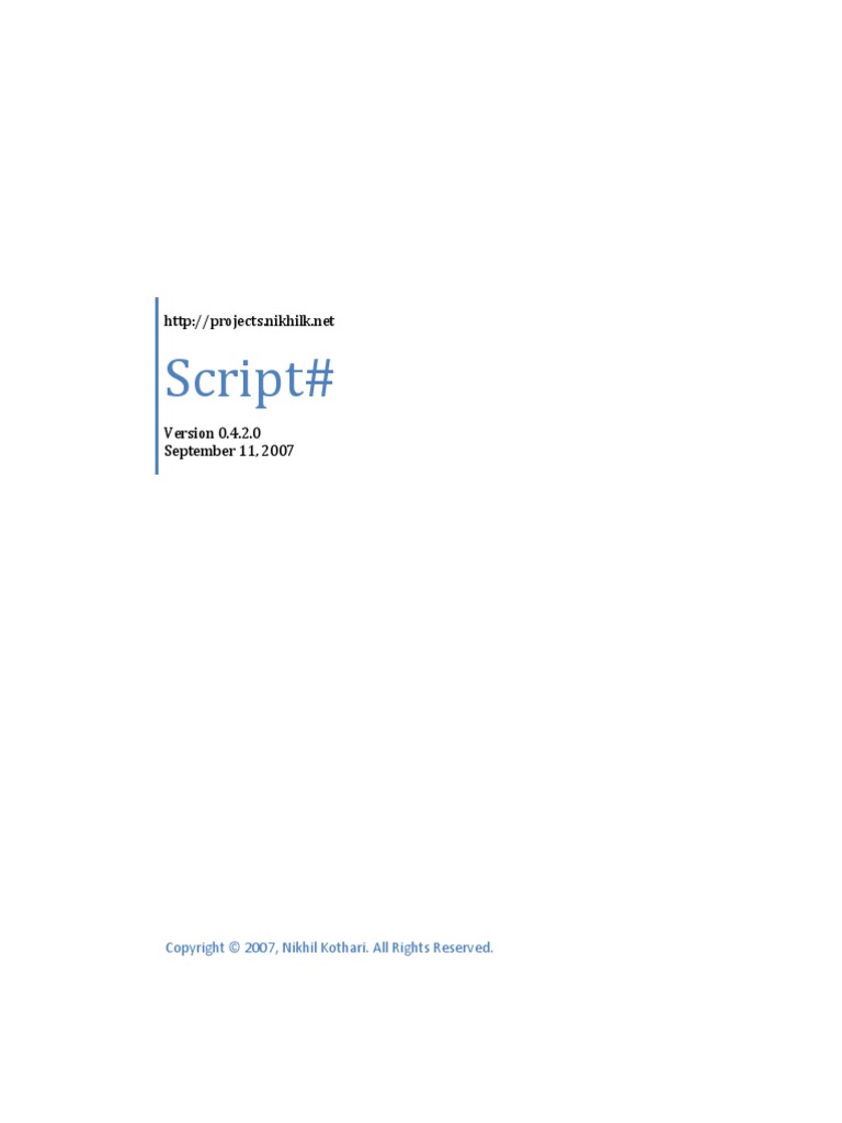 ScriptSharp-v0 4 2 | PDF | Java Script | Scripting Language