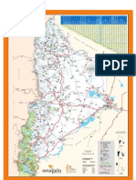 Mapa de La Provincia de Neuquén, Patagonia, Argentina.