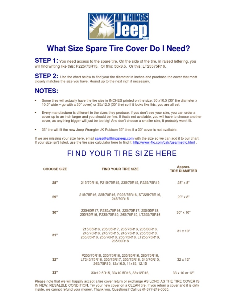 Tire Size Chart | PDF | Vehicles | Car