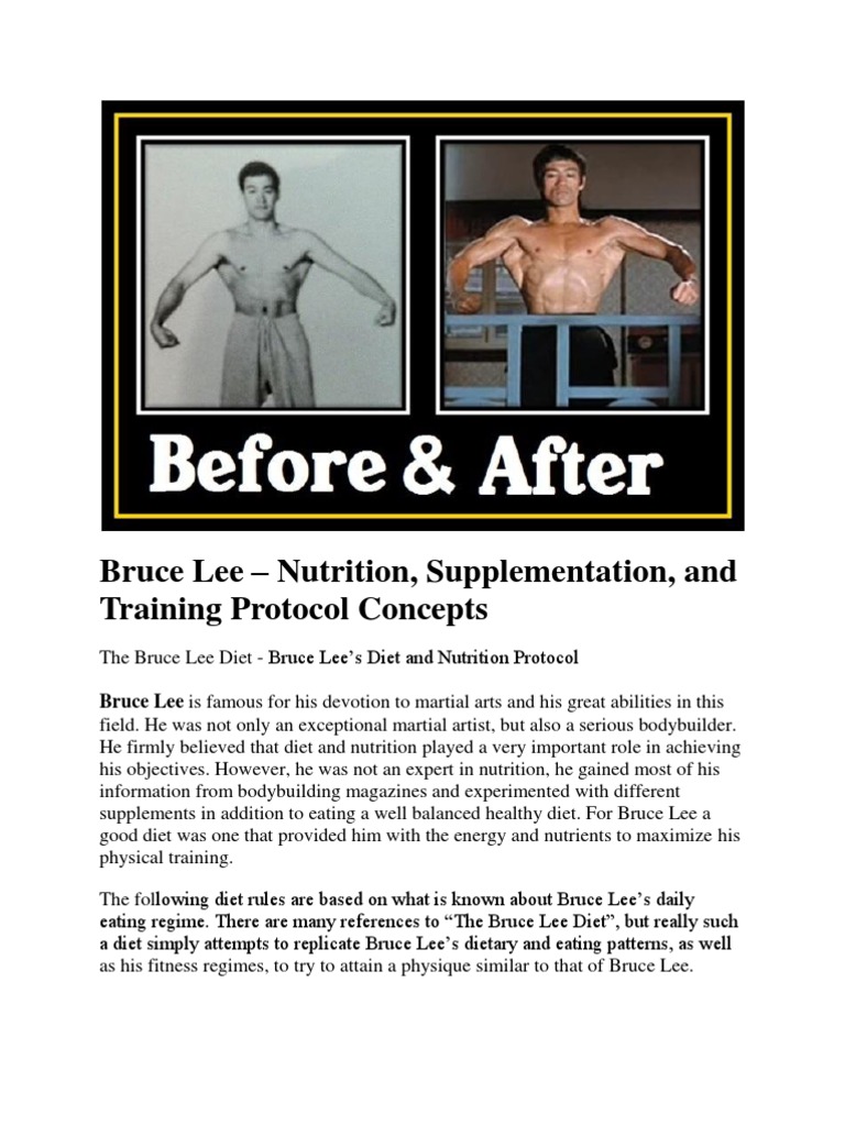 Bruce Lee Nutrition Bruce Lee Nutrition