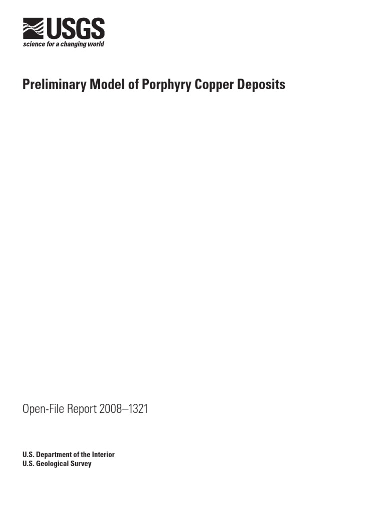 Preliminary Model of Porphiry Copper Deposits PDF Igneous Rock