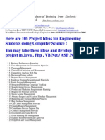 105 Project Ideas For Industrial Training For Computer Science Students
