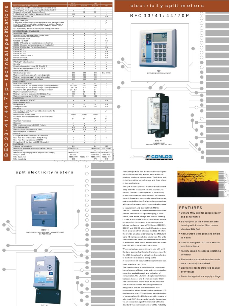 Split Meters Microcontroller Electrical Wiring
