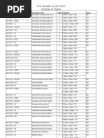 First Semester 2013-2014 - Schedule of Classes