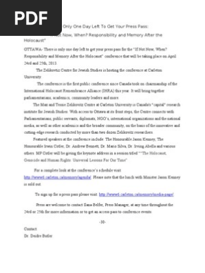 Press Release: One Day Left (ZC)