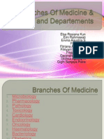 Branches of Medicine & Wards and Departements - Editku