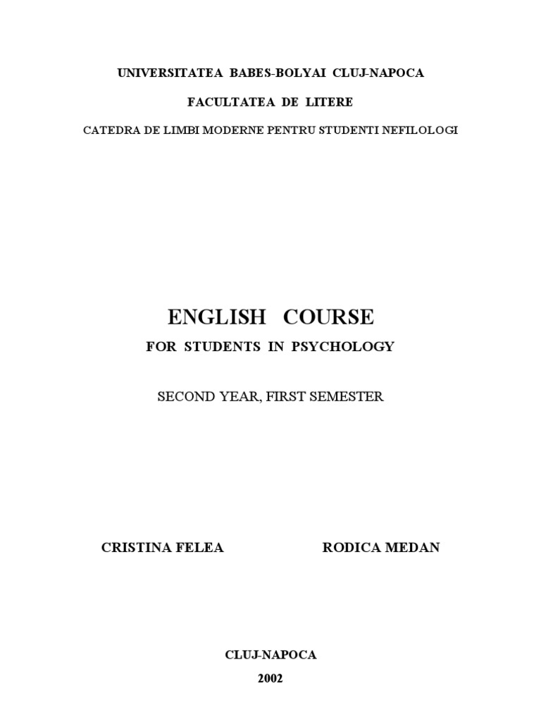 01 English Course For Psychology Test Assessment Psychology
