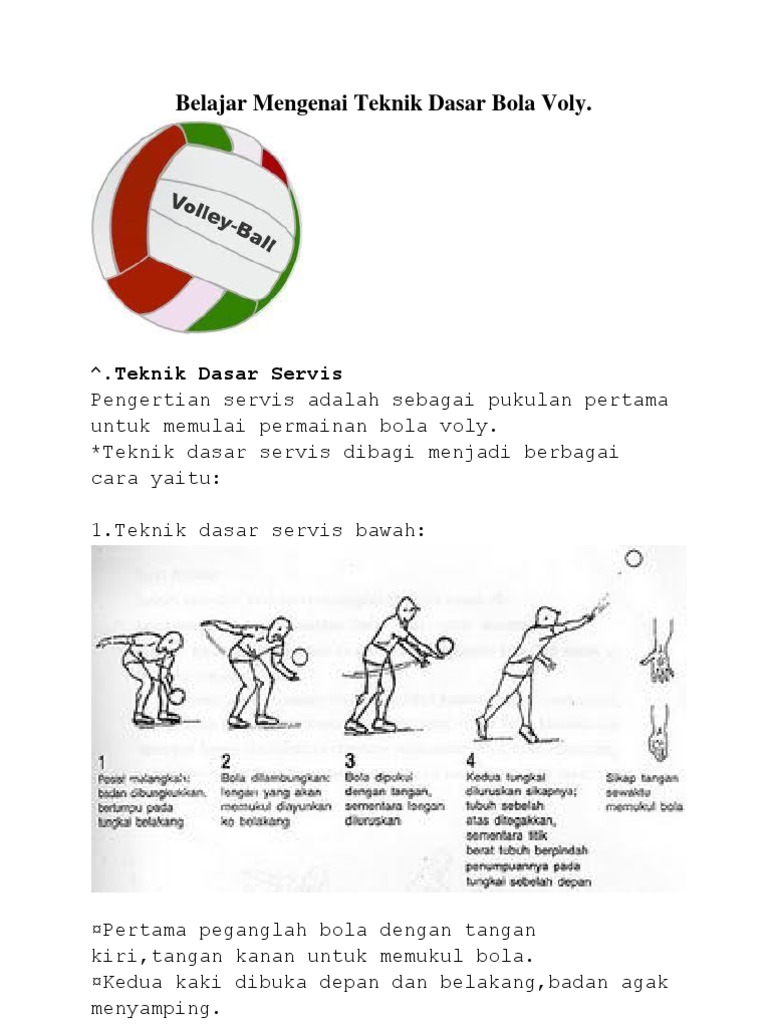 Ilustrasi pukulan servis