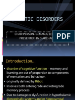 AMNESIC DISORDERS OVERVIEW