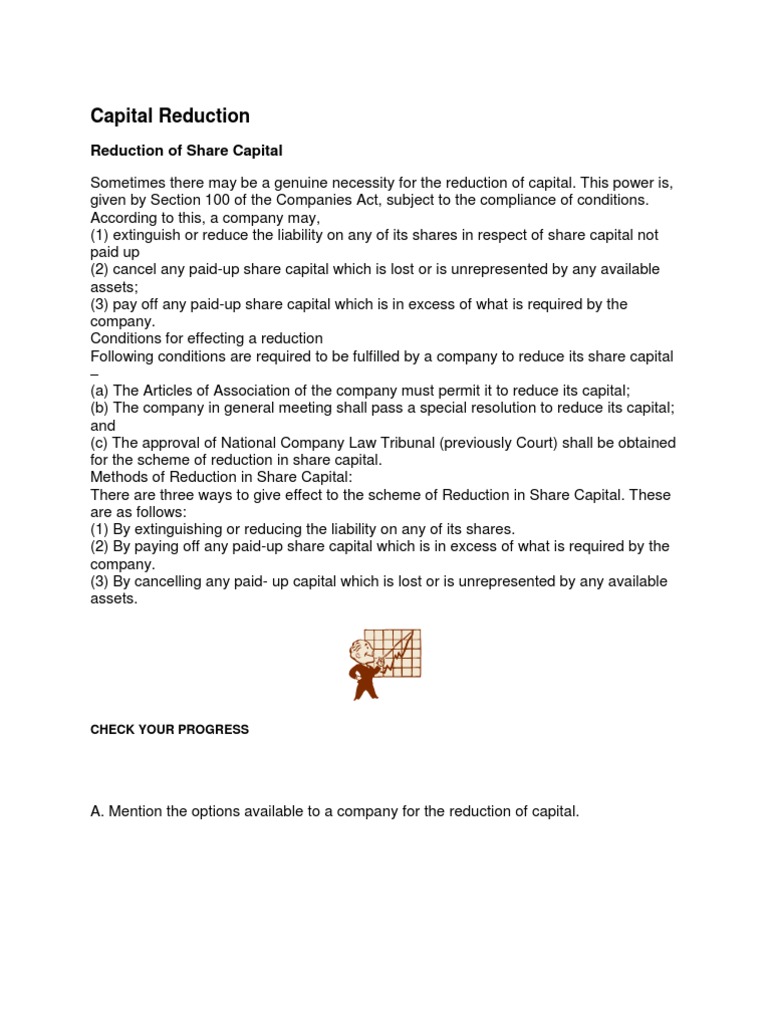 Capital Reduction Write Off Equity (Finance)