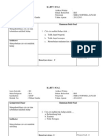 Kartu Soal Kelas III Semester I