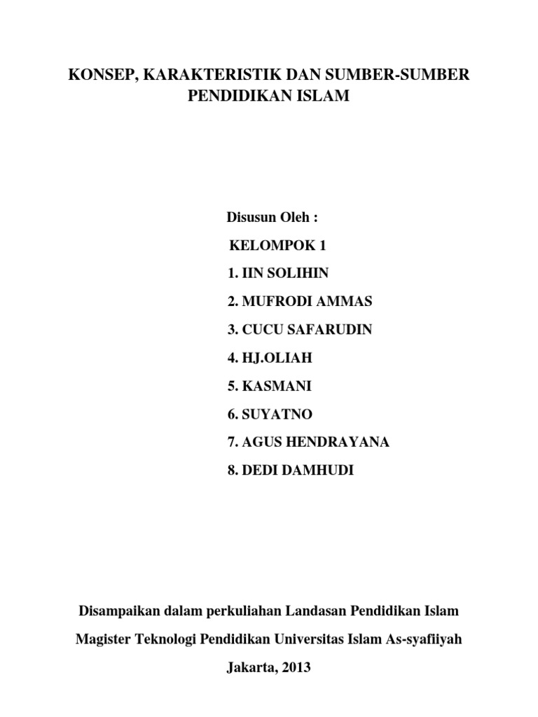Makalah Landasan Pendidikan Islam