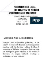 Documentation and Legal Procedure Relating To Merger Acquisition