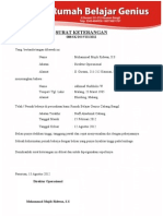 Surat Keterangan Pengalaman Kerja