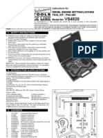 Instructions for Diesel Engine Setting/Locking Tool Kit