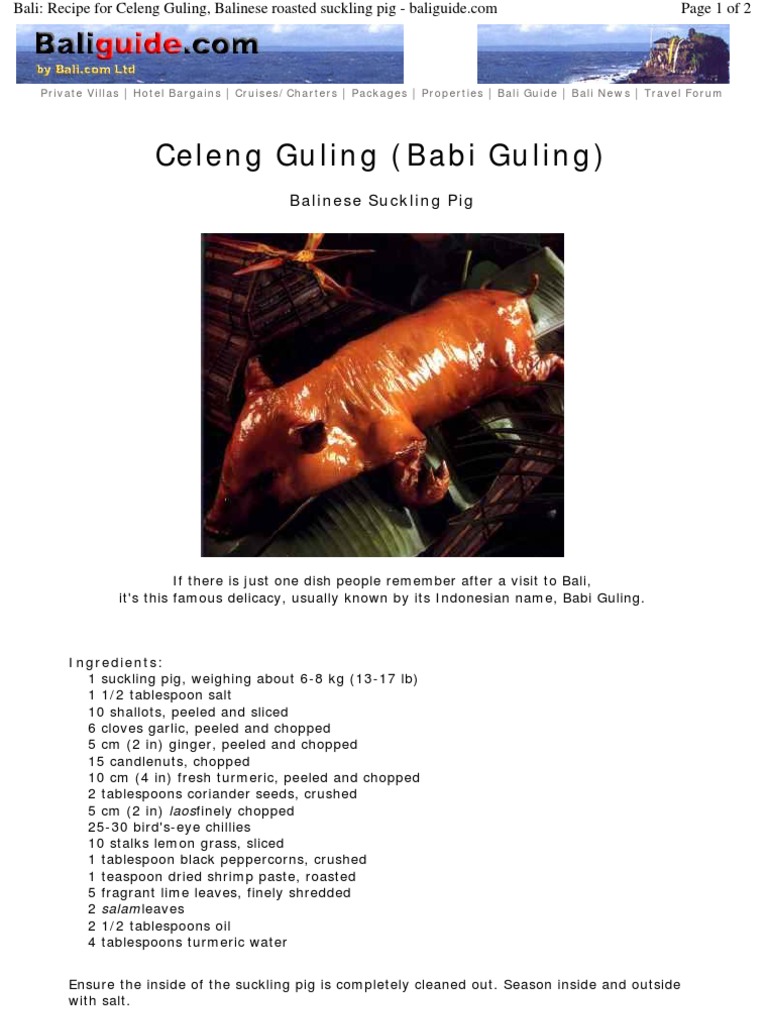 Babi Guling - Bali - Tablespoon
