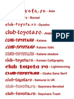 Font Club Toyota
