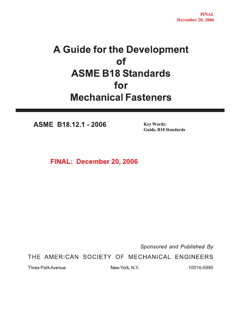 Asme B18.12.1 | PDF