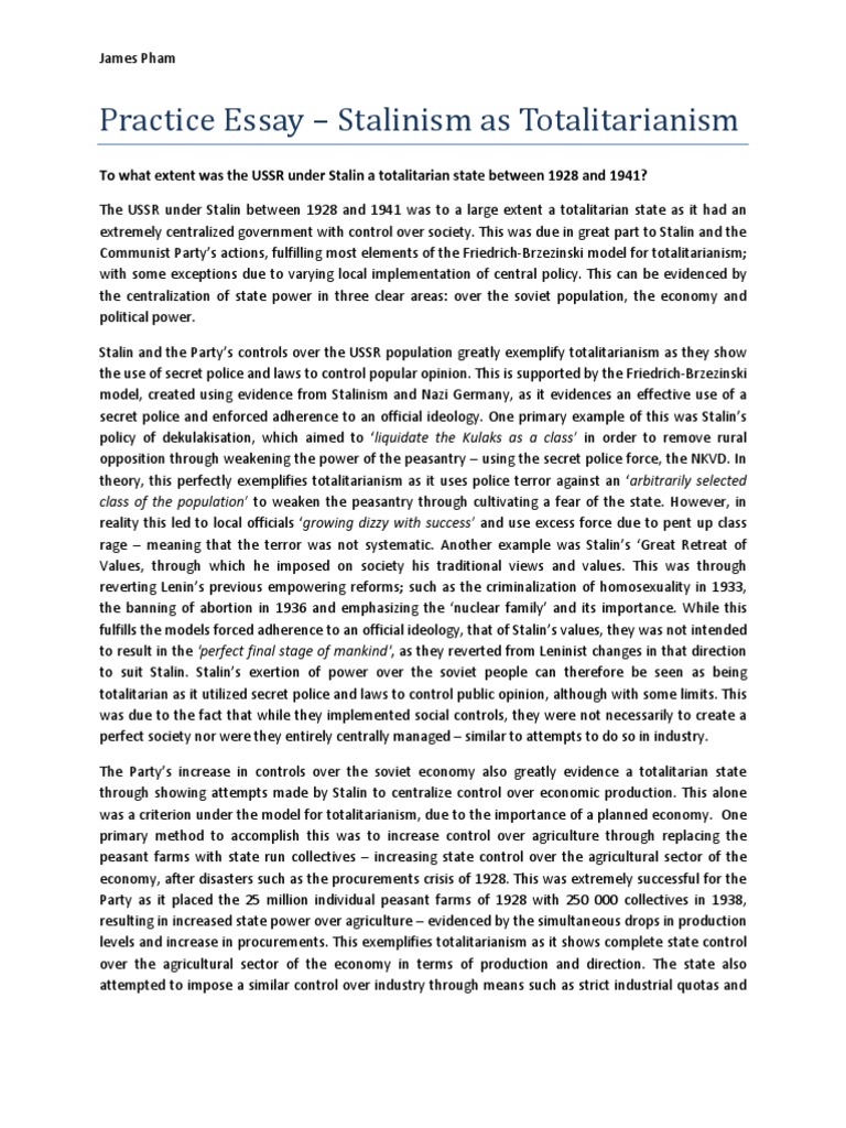 stalin essay