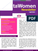 Newsletter 8Delta Women's Newsletter for April 2013