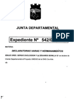 Declaración de Interés de La Junta Dptal. de Maldonado para Proyecto "Unidad" de O.N.G. CreARTE