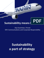 World Tourism Forum Lucerne 2013 - Sustainability Means Business - Finnair