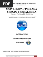 INtroduccion Windows 7 Unidad 1 OBSTETRICIA