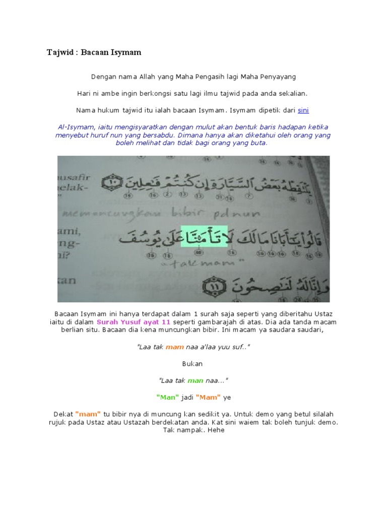Tajwid Isymam Pdf