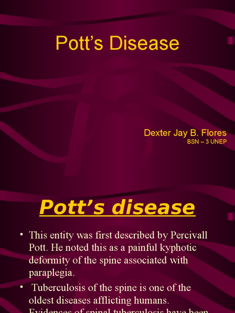 Understanding the Pathophysiology and Presentation of Pott's Disease