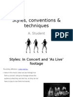 Styles, Conventions & Techniques Exemplar Slides