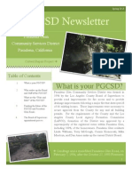 Pasadena Glen Community Services District Newsletter Spring 2013 Vol 1
