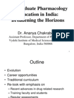 Postgraduate Pharmacology Education in India