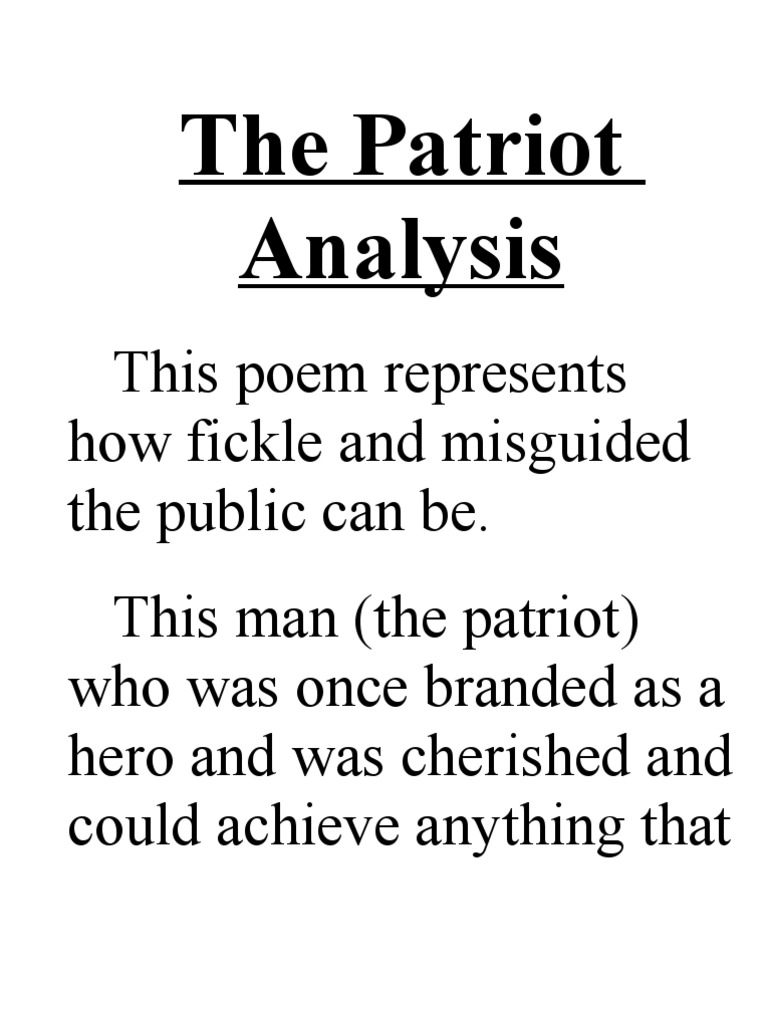The Fickle Public An Analysis of Browning's Portrayal of a Disgraced