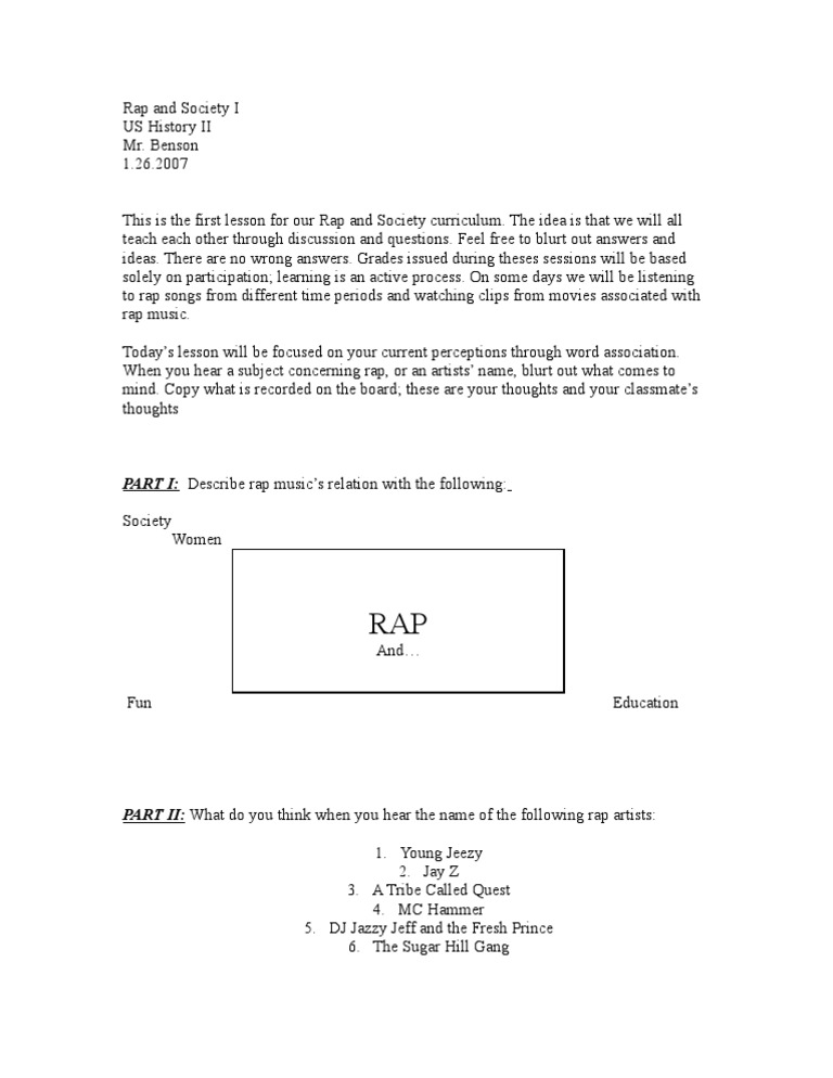Exploring Rap's Impact on Society | PDF | Art