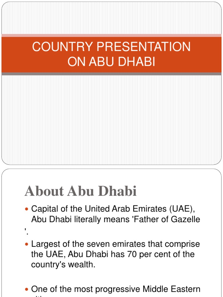 Country Presentation - Dubai | PDF | Travel | Technology & Engineering