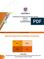 Lecture 4@submission of RP, LR and Research Proposal