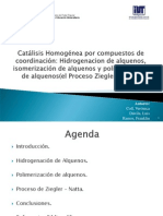 Catálisis Homogénea Por Compuestos de Coordinación