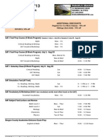 2013 Summer Schedule Paramus