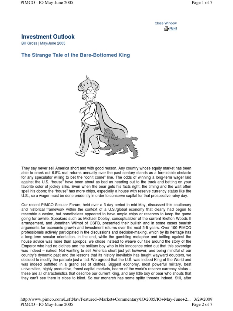 Bill Gross Investment Outlook May 05 PDF Bretton Woods System