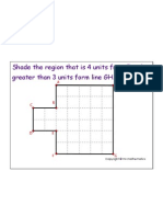 Shade The Region That Is 4 Units From F and Greater Than 3 Units Form Line GH