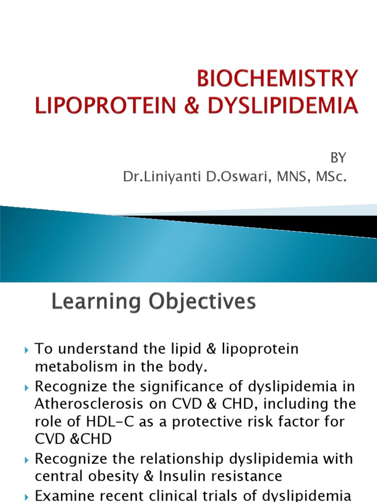 Lipoprotein Metabolism and Dyslipidemia | PDF | High Density ...
